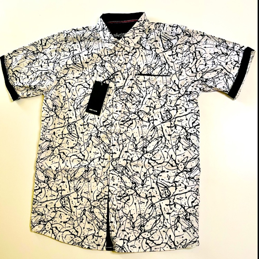 BOYS PAINT SPLATTER BUTTON UP